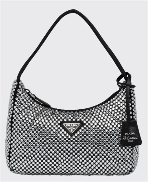 rhinestone prada bag dupe|Prada black rhinestone bag.